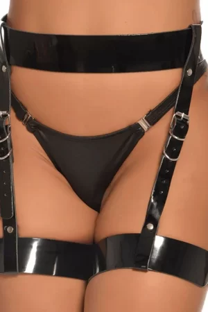 Harness Leg Garter Em Vinil Vicky