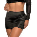 Mini Saia Sado Zíper Em Cirrê