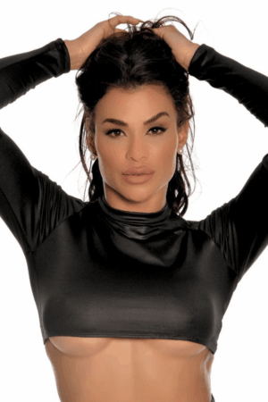 Cropped Com Manga Em Cirrê