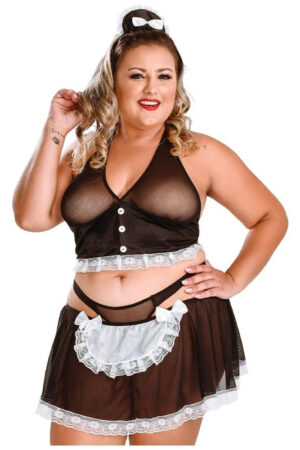 Fantasia Plus Size Empreguete Do Desejo Hot Flowers