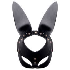 Máscara Formato Coelho 2 Preto