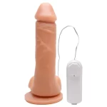 Pênis Borracha Vibro Externo 19cm X 4cm - Êxtase