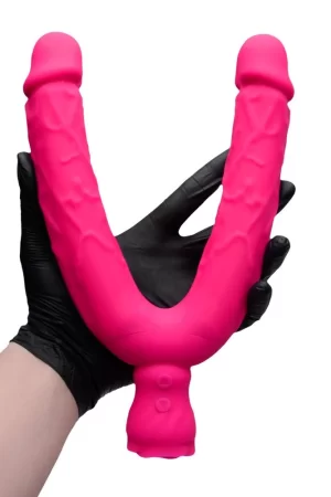 Pênis Duplo Com Vibro Flexible