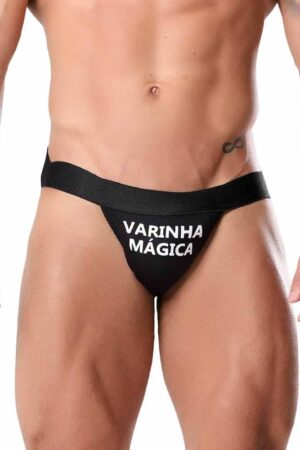 Cueca Jockstrap Fetiche Preta