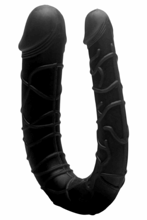 Pênis Duplo Maciço Boomerang Diversão Ao Cubo - Preto