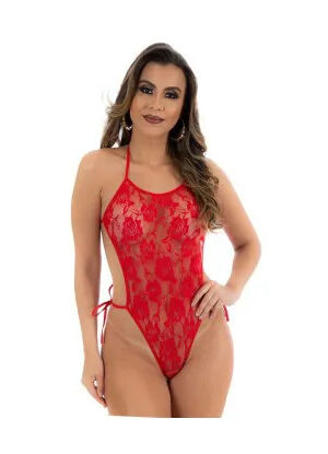 Body Renda Sensual Pimenta Sexy